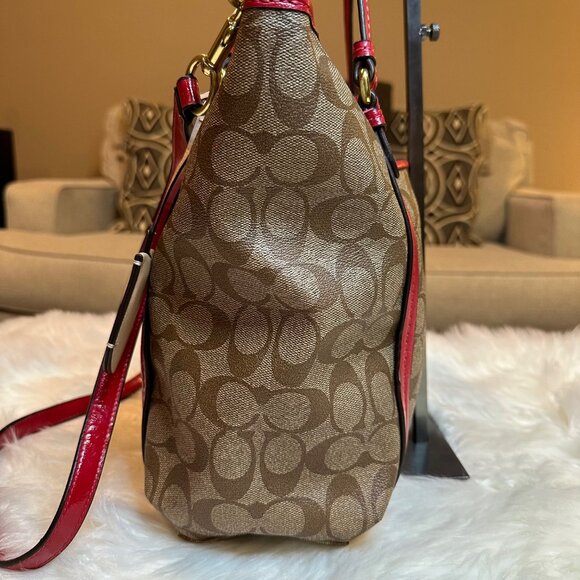 LOW START Coach Peyton Signature Monogram Pocket Tote - Picture 3 of 14